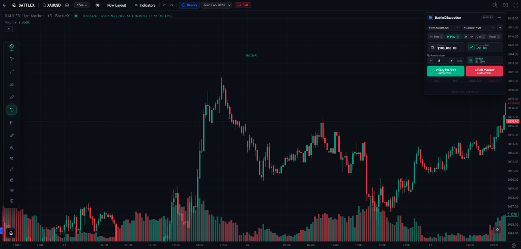 BattleX TradingView Advanced Chart & Execution Terminal on iPad Air 4